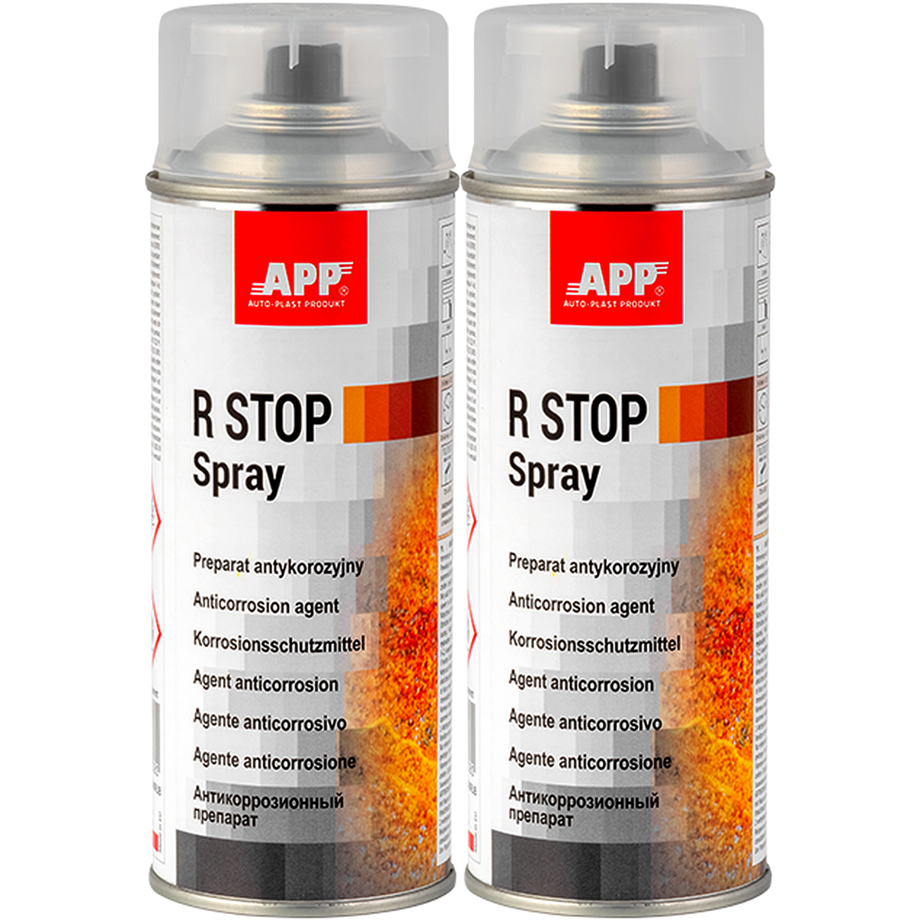 Preparat antykorozyjny na rdze APP R-STOP Penetrujący Spray 2x400ml ...