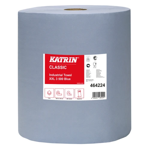 Czyściwo KATRIN 464224 Classic Blue 500 XXL 3 niebieskie 3W rolka 190m ...
