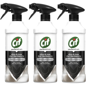 Czyszczenie stali nierdzewnej i okapów CIF Perfect Finish Spray 3x