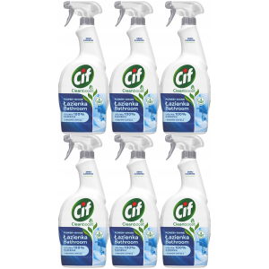Płyn do mycia łazienki CIF Power&Shine Usuwa Osady Spray 6x