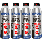 Odstraszacz komary kleszcze owady BROS Spray 50% DEET 4 x 180ml