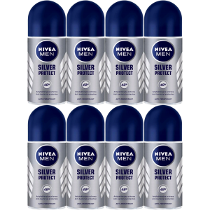 Antyperspirant męski w kulce dla mężczyzn Nivea Men Silver 48h 8x