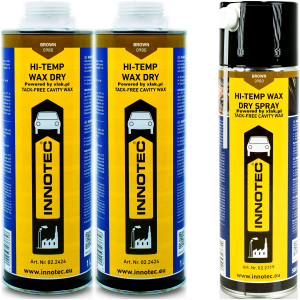 Brązowy suchy wosk INNOTEC Hi-Temp Wax UV  Dry 170°C 2L + Spray