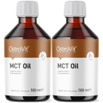 Olej MCT naturalny OstroVit Energia Tłuszcze C8 C10 Kwas Kaprylowy 1L