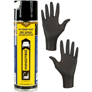 Suchy wosk antykorozyjny INNOTEC Wax Dry Brązowy Spray 500ml