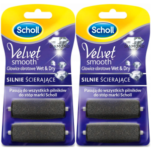Głowice obrotowe do pilnika SCHOLL Diamond Wet&Dry Silne 4 szt.