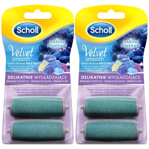 Głowice wymienne do pilnika SCHOLL Velvet Smooth Wet&Dry 4 szt.