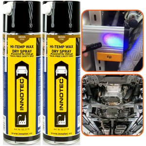 Suchy wosk brązowy INNOTEC Hi-Temp Wax Dry UV Spray 1L