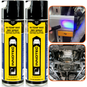 Suchy wosk czarny INNOTEC Hi-Temp Wax Dry UV Spray 1L