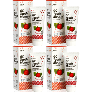 Płynne szkliwo pasta GC Tooth Mousse Truskawka Bez Fluoru 140ml Ochronna