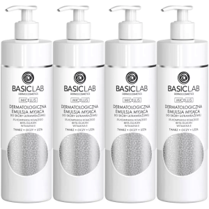 Dermo Emulsja myjąca BasicLab Skóra Wrażliwa i Delikatna 4x300ml