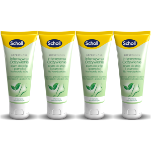 Krem do stóp SCHOLL Intense Expert Intensywnie Nawilżający 4 x 75ml 