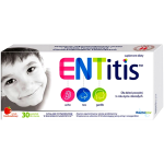 Suplement ENTitis Pastylki dla dzieci Probiotyk Wit D Truskawka 30 szt.