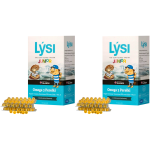 Kapsułki do żucia LYSI Junior Omega 3 DHA EPA Witaminy A D E 2x60 120 szt.