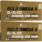Witaminy EPA DHA OLIMP Gold Omega 3 D3+K2 Serce Odporność 120 szt.