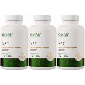NAC VEGE OstroVit N-acetylo-L-cysteina 150mg Insulinooporność 3x120 360x