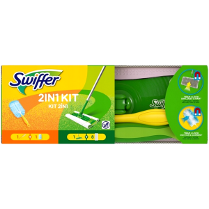Zestaw Swiffer 2in1 Kit Mop + 8 ściereczek Miotełka rączka + wkład