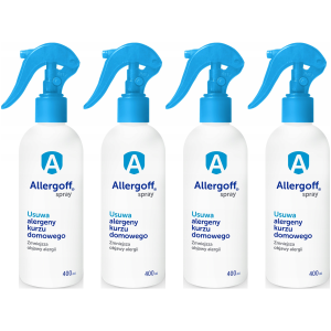 Neutralizator alergenów kurzu Allergoff Alergia Bezpieczny Spray 4x 400ml