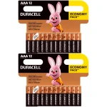Baterie alkaiczne DURACELL AAA LR03 1.5 V paluszki 2x12 24 szt.