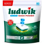 Tabletki do zmywarki Ludwik Maxx Power Mint Miętowe do naczyń 80 szt.
