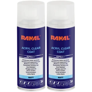 Lakier bezbarwny Matowy RANAL Acryl Clear Matt Spray 2x 400ml