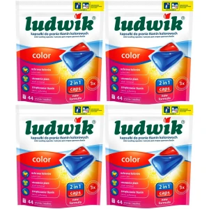 Kapsułki do prania Ludwik Tkaniny Kolorowe Color 2 in 1 4x44 176 szt.