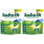 Kapsułki do prania Ludwik Tkaniny Białe White 2 in 1 2x44  88 szt.