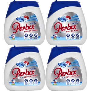 Kapsułki do prania białego Perlux Super Compact White perły 4x24 96 szt.