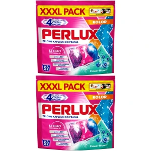 Kapsułki do prania koloru Perlux 4 Cold Enzyme 20C Żelowe 2x52 104 szt.