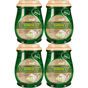 Kapsułki do Prania Ecomill Ekologiczne Zielona herbata 2w1 Bio 4x70 280 szt.