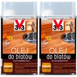 Olej bezbarwny do drewna blatów V33 Matowy Odporny 2x500 1L