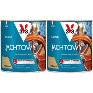 Lakier do drewna odporny na ścieranie V33 Jachtowy Bezbarwny 2x750 1,5L