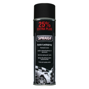 Lakier samochodowy SPRAILA Black Matt czarny matowy Spray 500ml