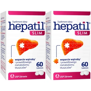 Wsparcie wątroby Hepatil Slim Cholina Metabolizm Suplement tabletki 2x60 120 szt.
