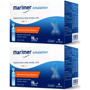 Woda morska Marimer Inhalation hipertoniczna udrażnia nos 2,2% 60x 5 ml