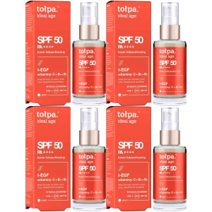Lekki Krem z Filtrem Fotoochronny Tołpa SPF 50 Ideal Age 4x30 120ml