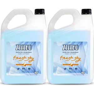 Płyn do płukania Zielko Fresh Sky naturalny niebieski ochrona włókien 2x5 10L