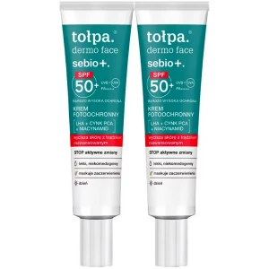 Krem na dzień Fotoochronny Tołpa SPF 50 Sebio+ CICA 2x40ml