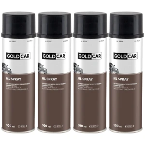 Bezbarwny Wosk do profili zamkniętych GOLDCAR ML Spray 4x500 2L