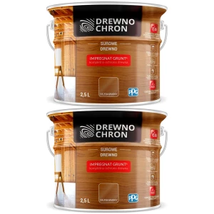 Impregnat drewna DREWNOCHRON Extra Grunt R Bezbarwny 2x2,5 5L