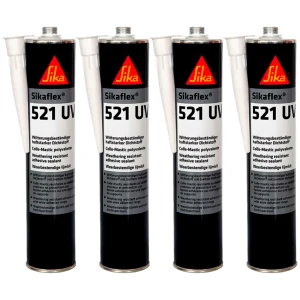 Odporny Klej uszczelniacz Sika Sikaflex 521 UV STP Czarny Kable Solarne 4x 300ml