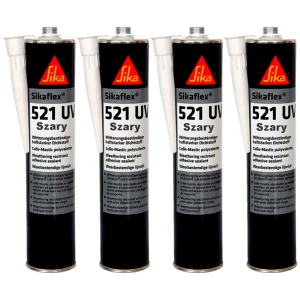 Odporny Klej uszczelniacz Sika Sikaflex 521 UV STP Szary Kable Solarne 4x 300ml