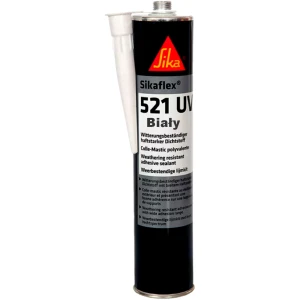 Odporny Klej uszczelniacz Sika Sikaflex 521 UV STP Biały Solarny 300ml