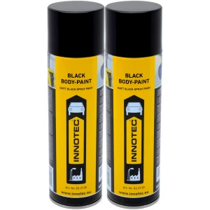 Odporny Lakier czarny matowy INNOTEC Black Body Paint Spray 2x500 1L