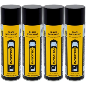 Odporny Lakier czarny matowy INNOTEC Black Body Paint Spray 4x500 2L
