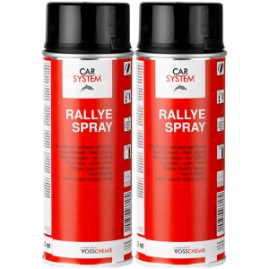 Lakier Czarny połysk CARSYSTEM Rallye Spray odporny 2x 400ml