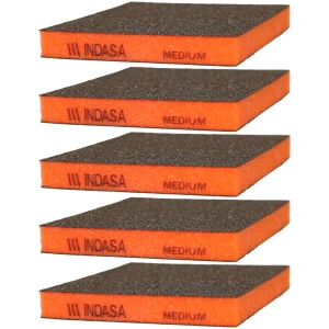 Dwustronna gąbka ścierna INDASA 595077 98x120x13mm Medium P120 5x