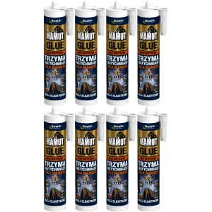 Uniwersalny klej montażowy MAMUT Glue Bostik Elastyczny Biały 8x 290ml