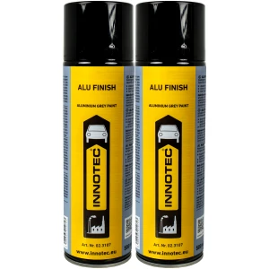 Lakier aluminiowy INNOTEC Alu Finish Szary OEM Spray 2x 500ml