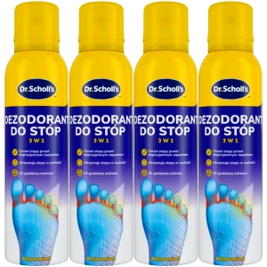 Antyperspirant do stóp SCHOLL 3 w 1 Odświeżacz i Ochrona Spray 4x